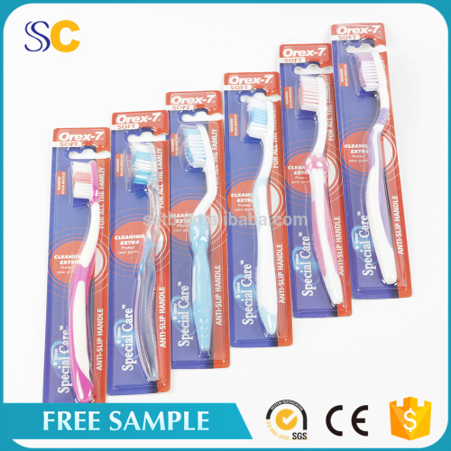 Oral care product level toothbrush