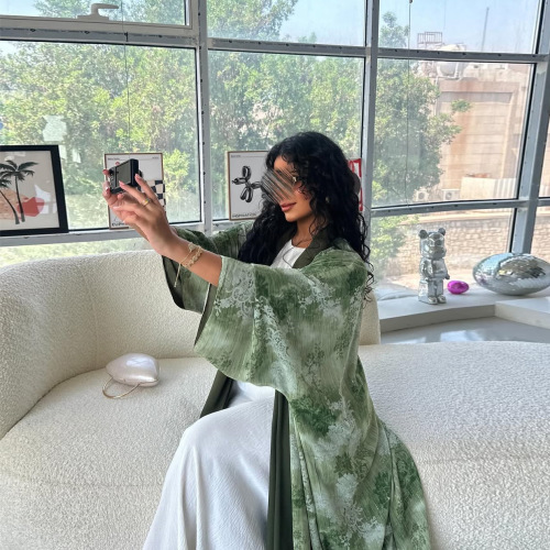تابستانی گل ابریشمی اوپن Abaya