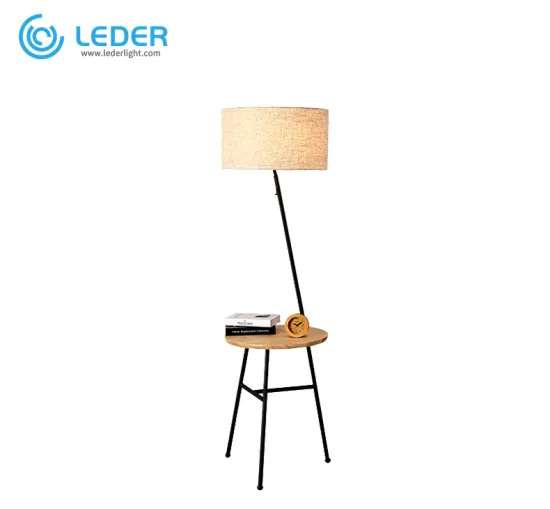 Corner Wooden Floor Lamp