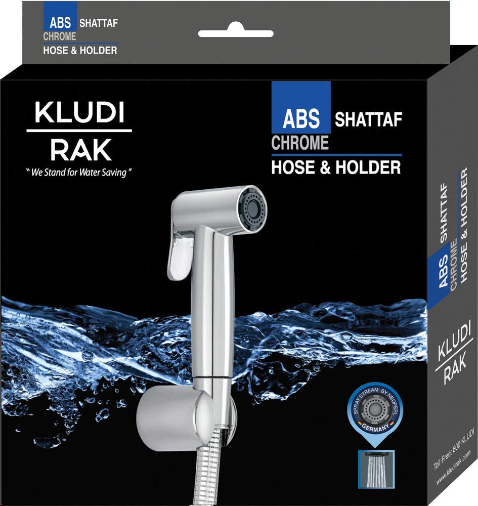 Kludi Rak phụ kiện phòng tắm bán chạy 3 màu chrome nhựa ABS 60% tiết kiệm nước shattaf spayer bidet