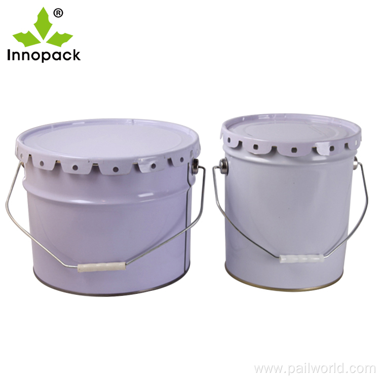 coloured red mini metal tin buckets