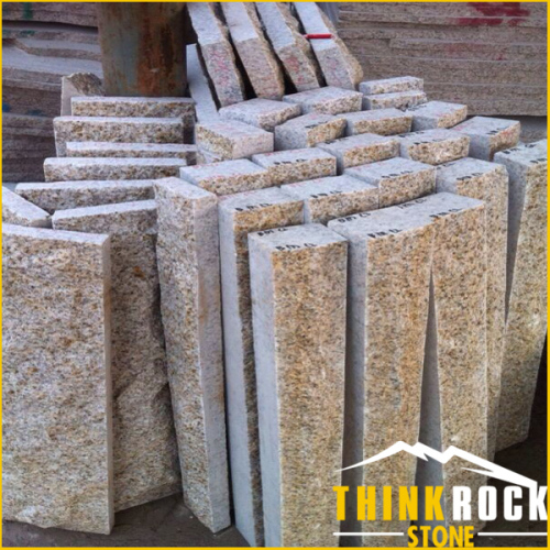 Natural Yellow Granite Cube / Cobble / Kerbstone Paving Stone