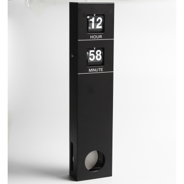 Black Battery Operated Hanging Wall Flip Clock