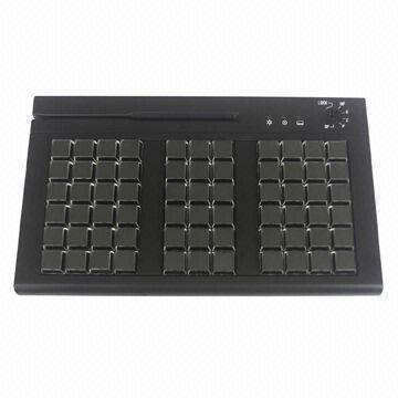 Programmable POS keyboard with 3 tracks magnetic stripe card reading and 66 membrane keys