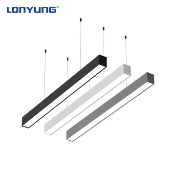 Modern Indoor Linear LED Lights: 30w-60w Aluminum Profile Surface Mounted Shop Lamps, Black & White Suspended