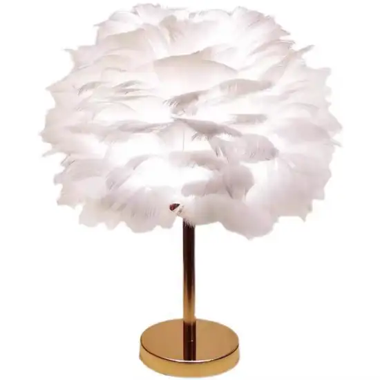 2023 Nordic Luxury Decor: Feather LED Table Lamp - A Modern Design Standout