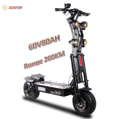 High-Power Off-Road Electric Scooters: 8000W 200KM 60V Dual Motor Mercane Scooter for Adults