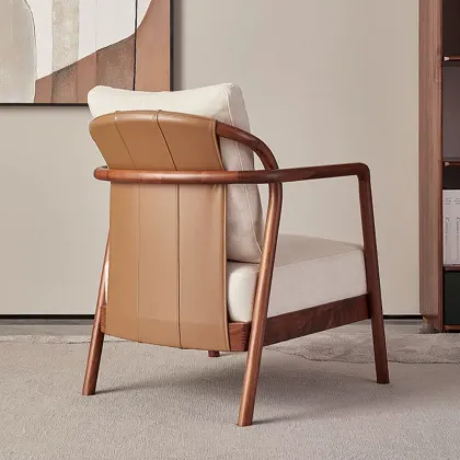 North American Black Walnut Solid Wood Leisure Chair
