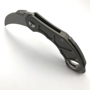 Titanium Handle Folding Pocket Knife Karambit Knife