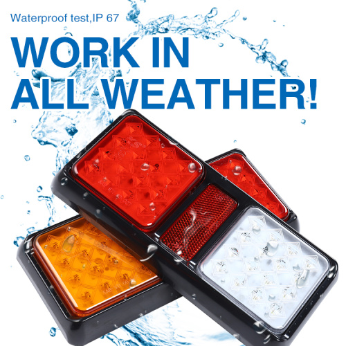 ટ્રેઇલર ટ્રક લારી વાન માટે 12 વી/24 વી એલઇડી રીઅર પૂંછડી લાઇટ બ્રેક સૂચક લેમ્પ