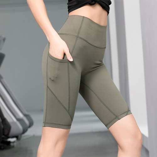 Pantaloncini da yoga a compressione da donna