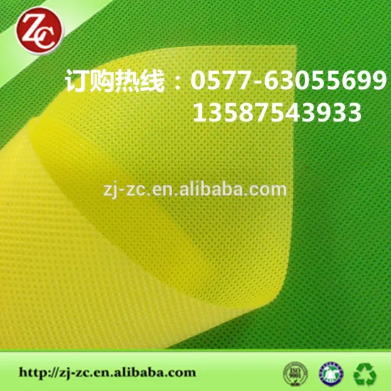 yellow eco-friendly safe 100% PP Non Woven spunbonded Fabric