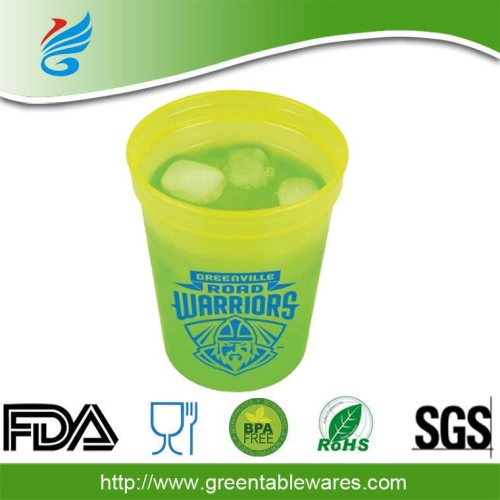 bpa free fda cold plastic color changing cup for sale
