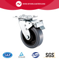 Heavy Duty Top Plate Swivel Conductive TPR Total Lock Caster Wheel for Food Equipment,Warehouse Trucks,Platform Carts