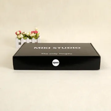 Black corrugated mailing shipping box