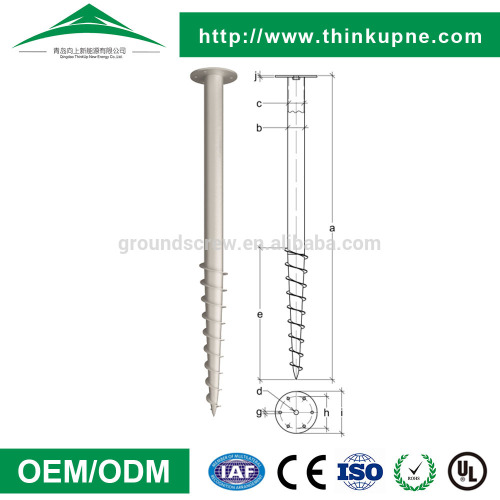 Pv Construction Ground Screw Pole Anchor F76, High Quality Pv