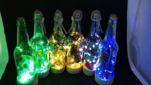 Christmas Glass Bottle With Led Light