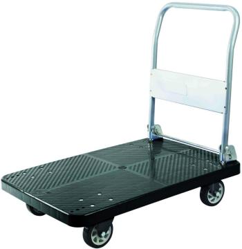300kgs Plastic Platform Folding Hand Trolley(black)