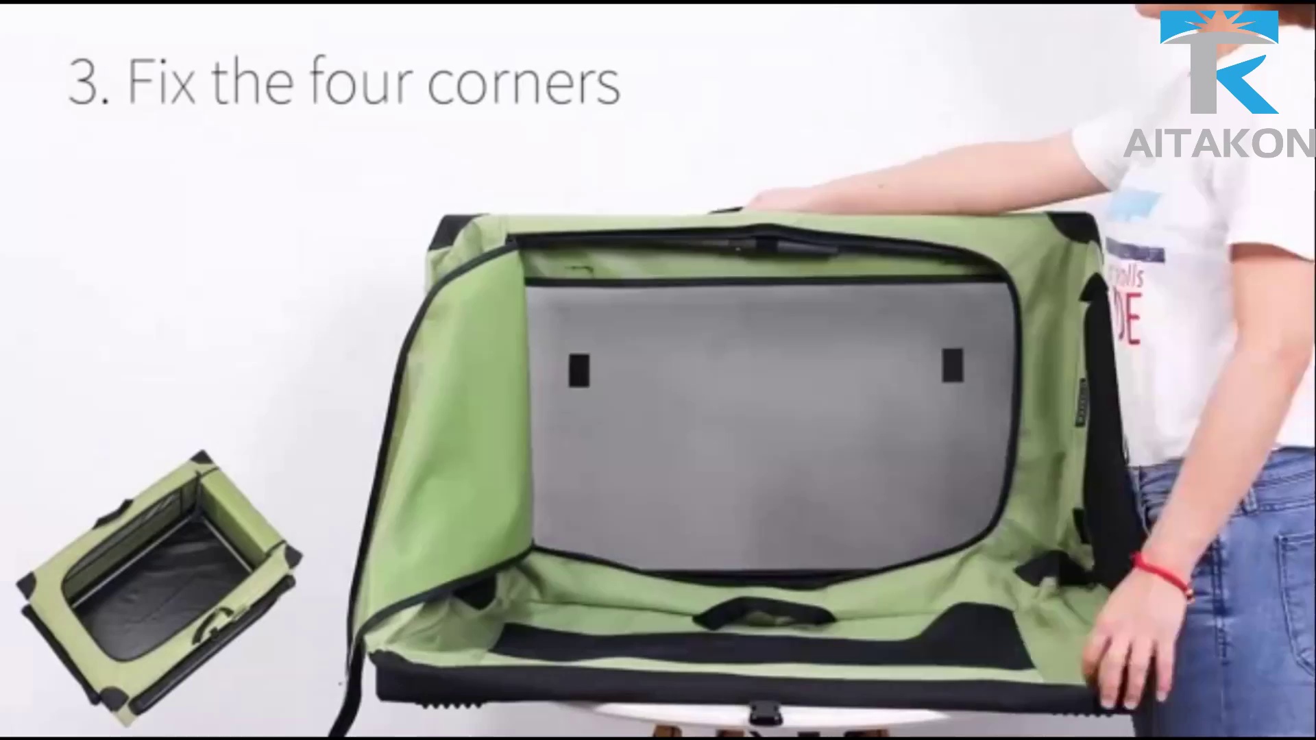 Collapsible Portable Dog Crate with Strong Steel Frame