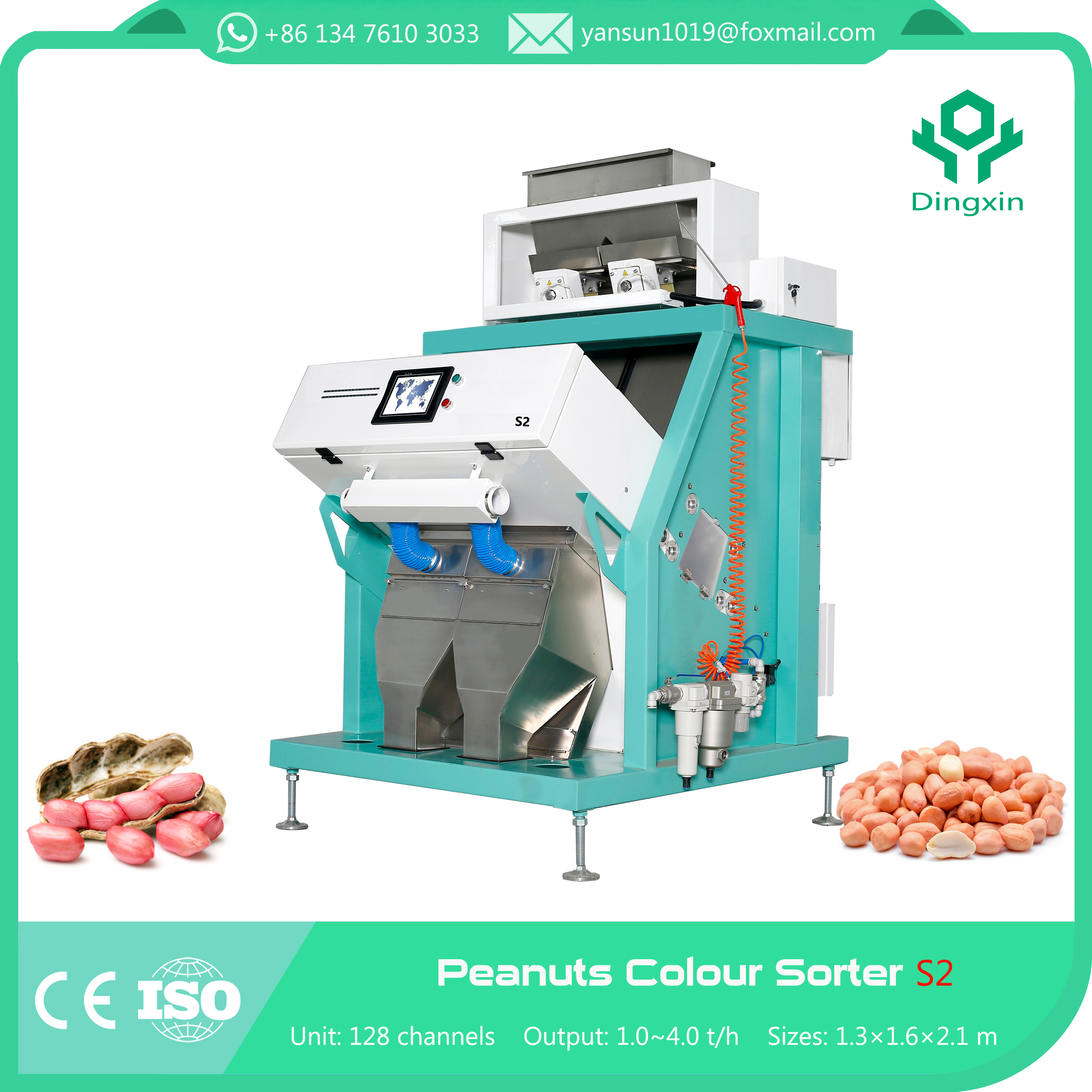 Peanut Groundnut Color Selector Colour Sorter Sorting Machine, High ...