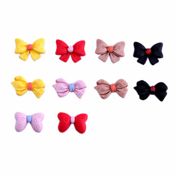 Assorted Bowknot Design Resin Flatback Charm Beads 50Pcs Colorful Bow Tie Kids Hairclips Ornament Accessory Phone Case DIY Craft