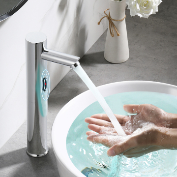 Touchless Infrared Sensor Bathroom Faucet for Cold and Hot Water