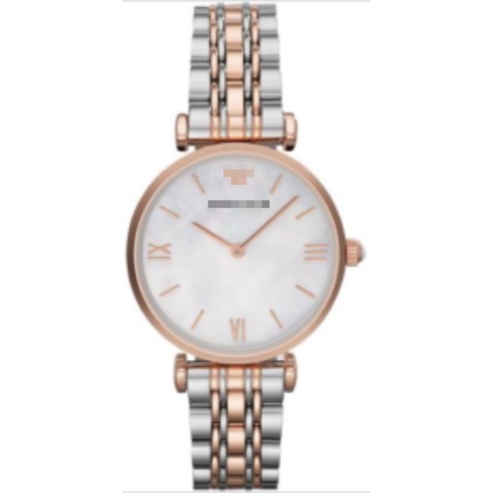 Reloj de cuarzo para mujer de acero inoxidable, dos tonos, plata, oro rosa, esfera de nácar Natural de 32mm, Número romano, vestido minimalista