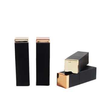 Wholesale Matte Black Square Magnetic Lipstick Tube