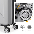 Grey Hard Shell Suitcase with TSA-Lock Dark Grey Set of 3 Business-Travelling Suitcase Factory