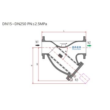 Cast Pipeline Y-Strainer Flange Connection