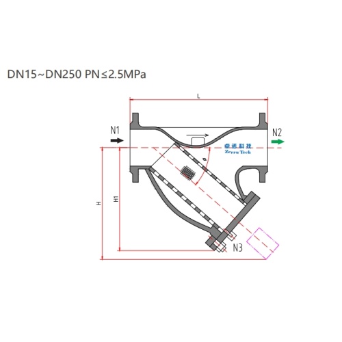Cast Pipeline Y-Strainer Flange Connection