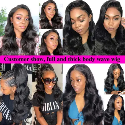 13x4 Deep Part Lace Front Human Hair Wigs 150% Density Brazilian Remy Wavy Human Hair Pre-Plucked Hairline Dream Full Lace Wigs