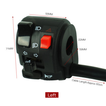 7/8" 22mm Motorcycle Multi-Function Handlebar Control Switch