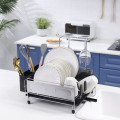 Rost -Proof Large Dish Rack mit Abflussbrett