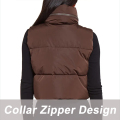 Jaket Puffer Wanita Lengan Coklat