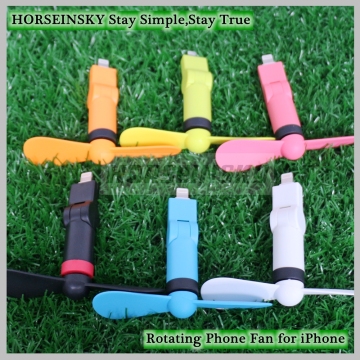 Hot Sale Mini USB Cell Phone Fan 180 Degree Rotation USB Windmill Mini Fan Rotating Phone Fan for iPhone
