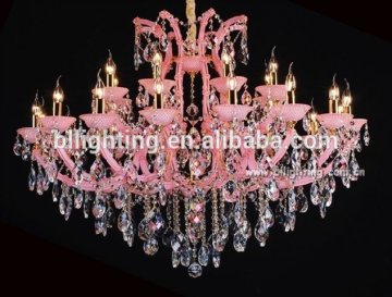 Nice fancy lights Pink crystal chandelier wedding