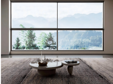 Enjoy the panoramic view of the broken bridge landscape window