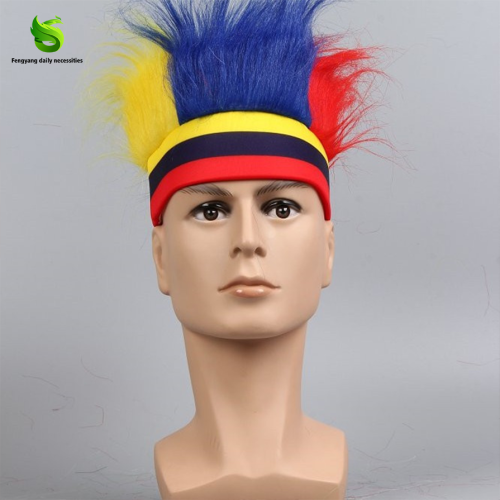 World Cup Flag-Themed Funny Fan Wig