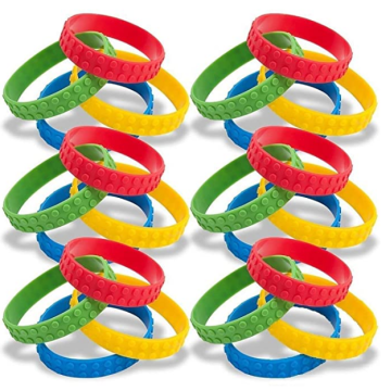 New Building Block Colorful Stretchy Rubber Wristbands