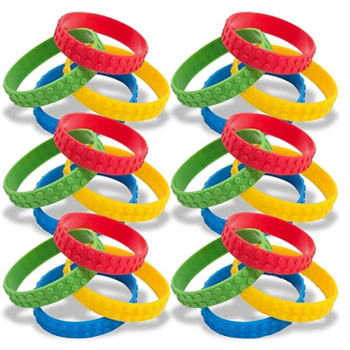 New Building Block Colorato Braccialetti in gomma elastica