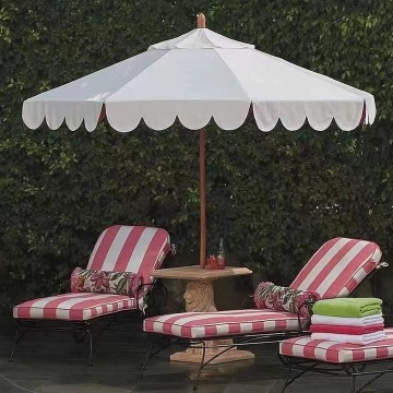Customize Logo Waterproof Patio Umbrella with Tassels