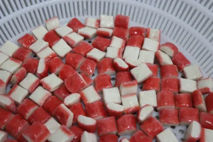 Wild Marine Caught Crab Meat Sticks Frozen Seafood