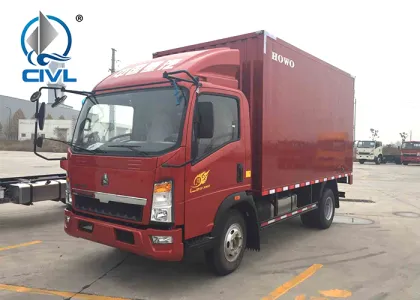 4.2m 109hp Red Color Van Truck