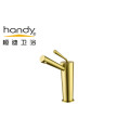 Deck Mounted Bathroom Basin Faucet Gold