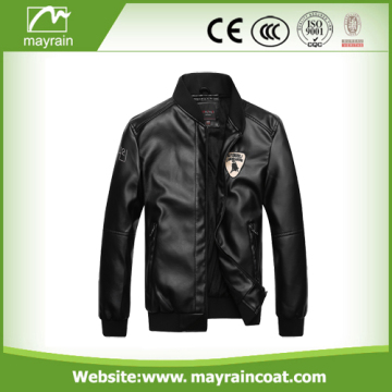 Windproof Outdoor Man PU Winter Jacket