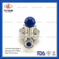 sanitary stainless steel threaded clamp butterfly valve