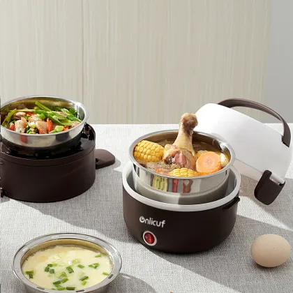 Portable 1.5L Electric Heating Lunch Box & Rice Cooker
