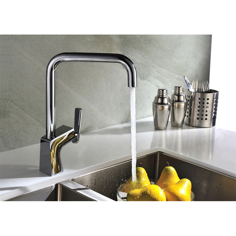 Flexible Brass Hot Cold Single Handle Kitchen Faucet