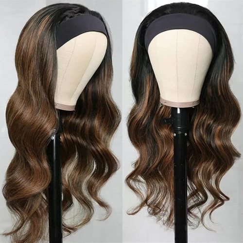 #FB30 Color Body Wave Headband Wig Human Hair